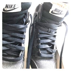 Blue denim Nike high tops 5.5